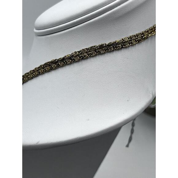 Vintage Signed ART Arthur Pepper VICTORIAN Style Necklace Gold 3 Tier Pendants - Picture 7 of 16